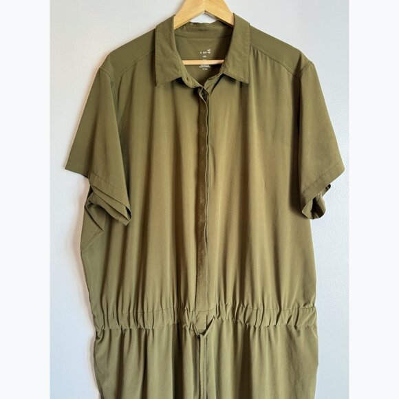 Girlfriend Collective Women’s Green Jumpsuit 5XL Soft Utility Earthy Minimalist - Picture 5 of 12